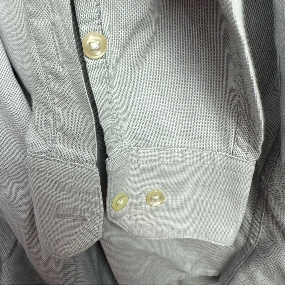Alfani Men's Fitted Dress Shirt Button Front Button Up Gray Size Large 16